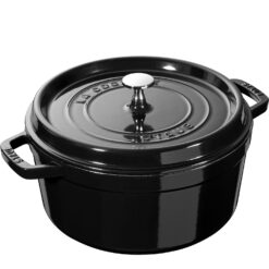 STAUB | Cocotte, 28 cm | Glänzend-Schwarz | rund | Gusseisen