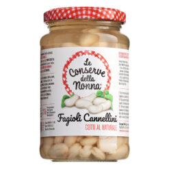 Cannellini-Bohnen in Salzlake im Glas