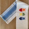 Geschirrtuch Bunte Fische - bestickt