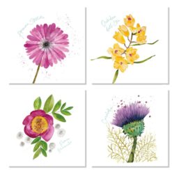 Flora Rosa - 4 Servietten, Premium Linen